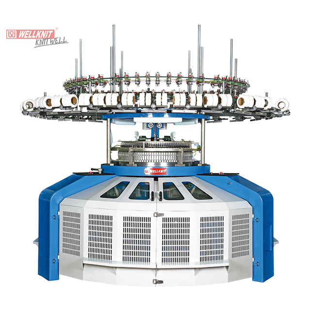 Máquina de tricotar circular de largura aberta interconvertida única