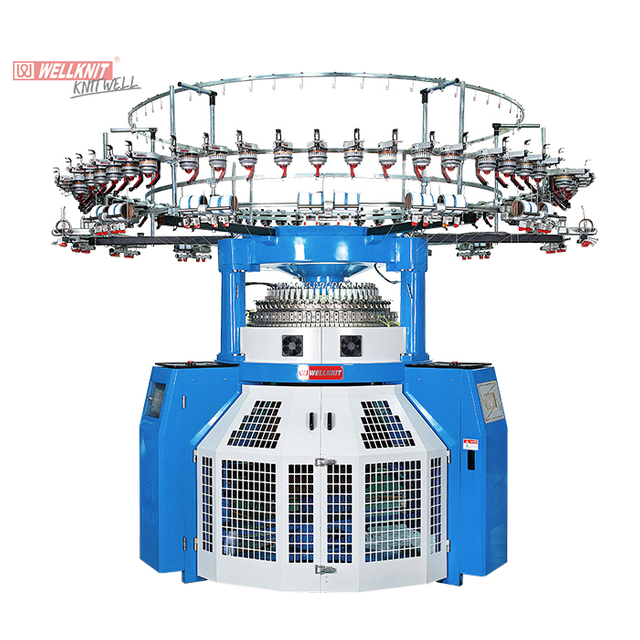 Máquina de tricô circular dupla computadorizada de três vias totalmente jacquard