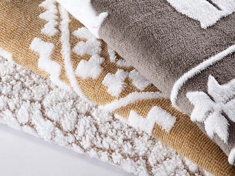 Tecido jacquard de pilha dupla longa